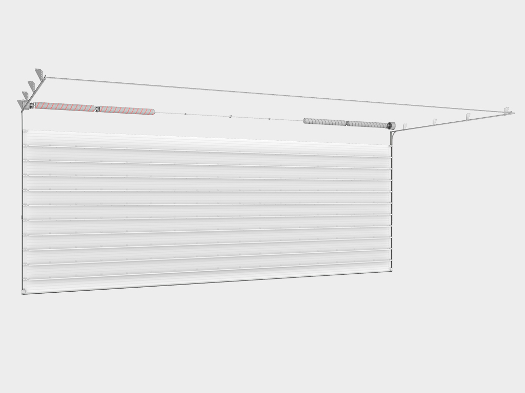 A sheet of aluminum sandwich panels 40 mm thick with load-bearing elements for reliable fixation of hinges, side supports and reinforcing profiles.